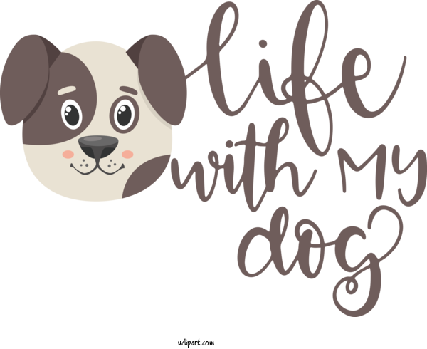 Free Holiday Dog Snout Logo For Life With My Dog Clipart Transparent Background