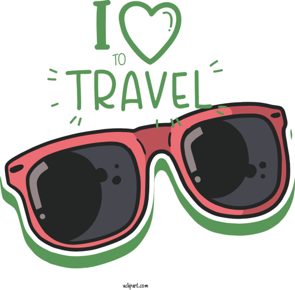Free World Tourism Day T Shirt Sunglasses Glasses For I Love To Travel Clipart Transparent Background