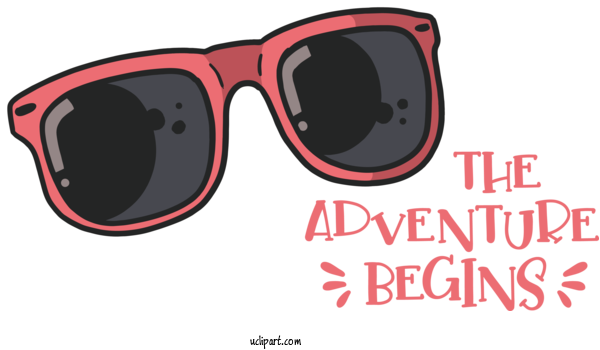 Free World Tourism Day Sunglasses Goggles Logo For Adventure Begins Clipart Transparent Background