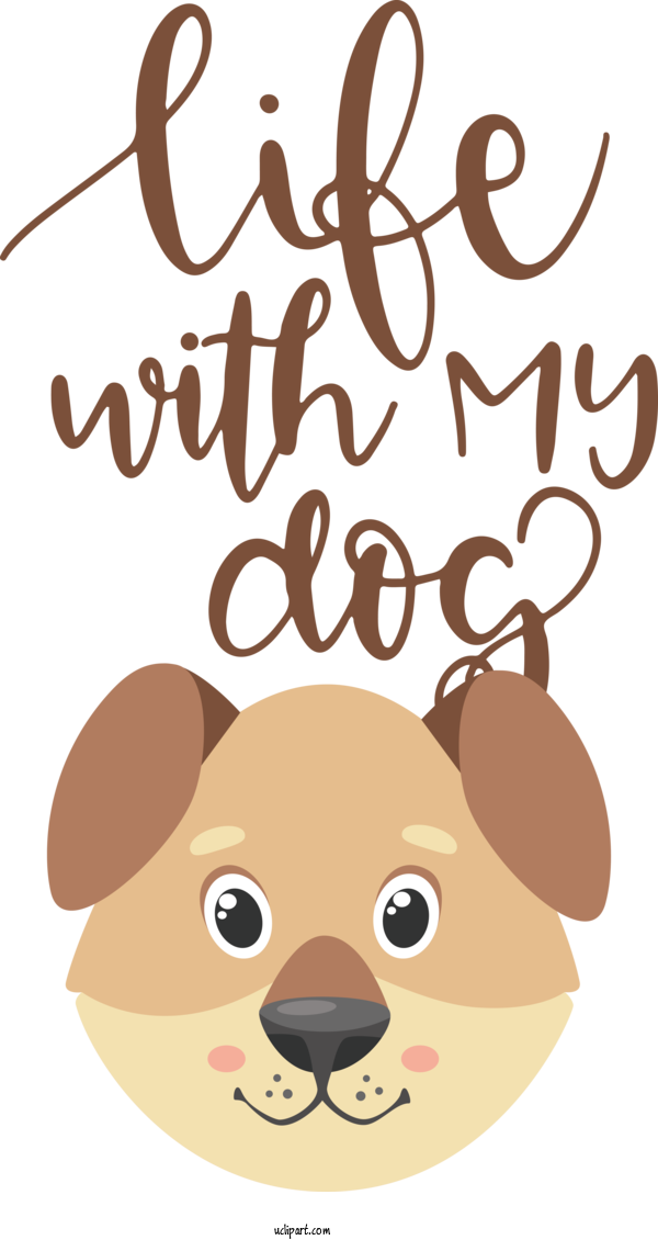 Free Holiday Dog Snout Text For Life With My Dog Clipart Transparent Background