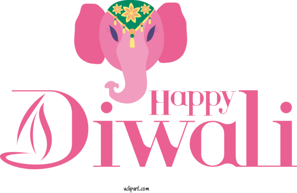 Free Holiday Design Logo Violet For Happy Diwali Clipart Transparent Background