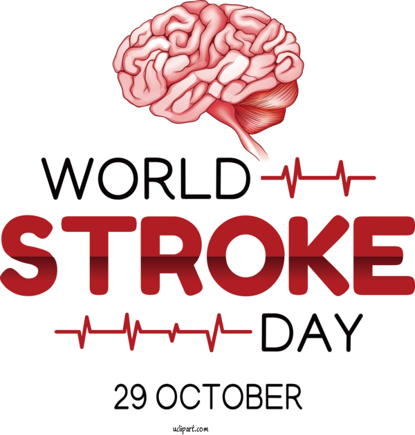 Free Holiday Stroke World Stroke Day Neurology For World Stroke Day Clipart Transparent Background