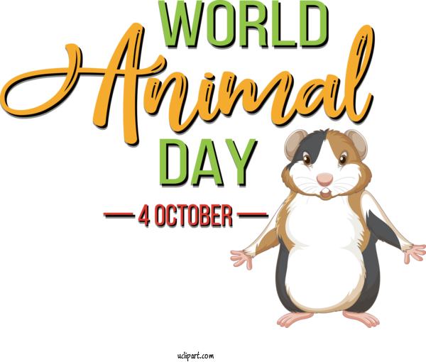 Free Holiday Muroids Rodents Logo For World Animal Day Clipart Transparent Background