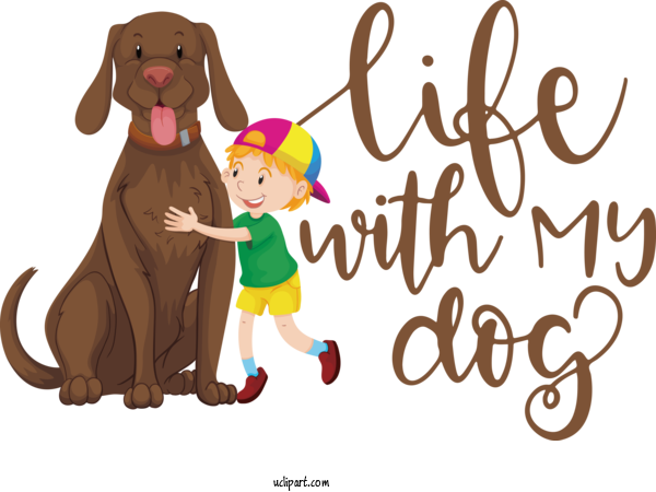 Free Holiday Dog Human Cartoon For Life With My Dog Clipart Transparent Background