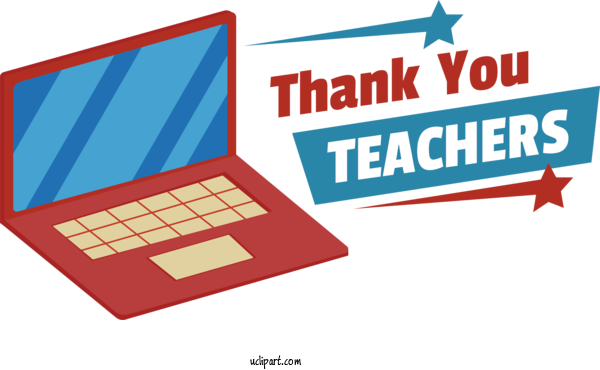 Free Holiday Design Logo Line For Thank You Teachers Clipart Transparent Background
