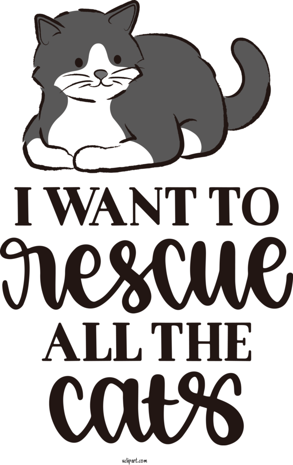 Free Holiday Cat Dog For Rescue All The Cats Clipart Transparent Background