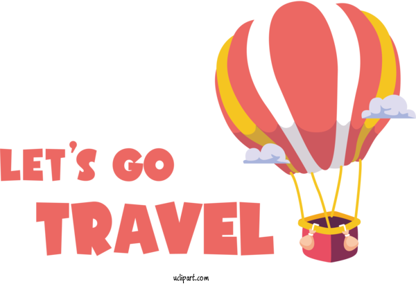 Free World Tourism Day Hot Air Balloon Balloon Logo For Let's Go Travel Clipart Transparent Background