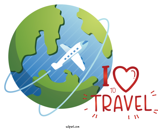 Free World Tourism Day Airplane Air Travel Flight For I Love To Travel Clipart Transparent Background