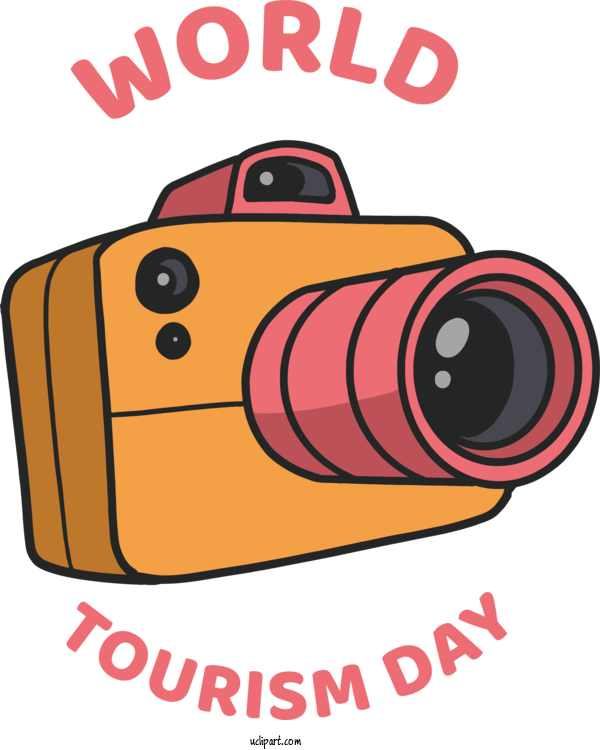Free World Tourism Day Drawing Logo Digital Camera For Tourism Day Clipart Transparent Background