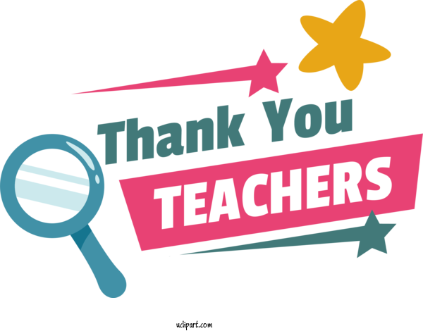 Free Holiday Logo Design Line For Thank You Teachers Clipart Transparent Background