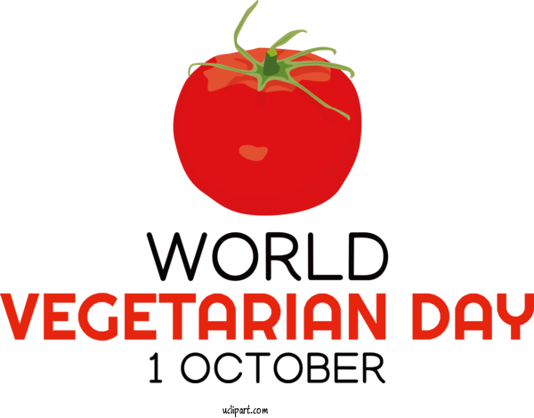 Free Holiday Tomato Natural Food Local Food For World Vegetarian Day Clipart Transparent Background