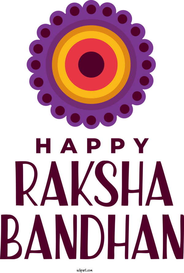 Free Raksha Bandhan Logo Violet Flower For Happy Raksha Bandhan Clipart Transparent Background