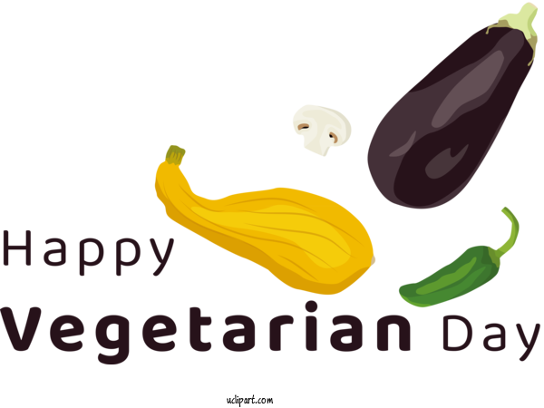 Free Holiday Banana Logo Commodity For World Vegetarian Day Clipart Transparent Background