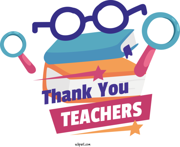 Free Holiday Logo Human Design For Thank You Teachers Clipart Transparent Background