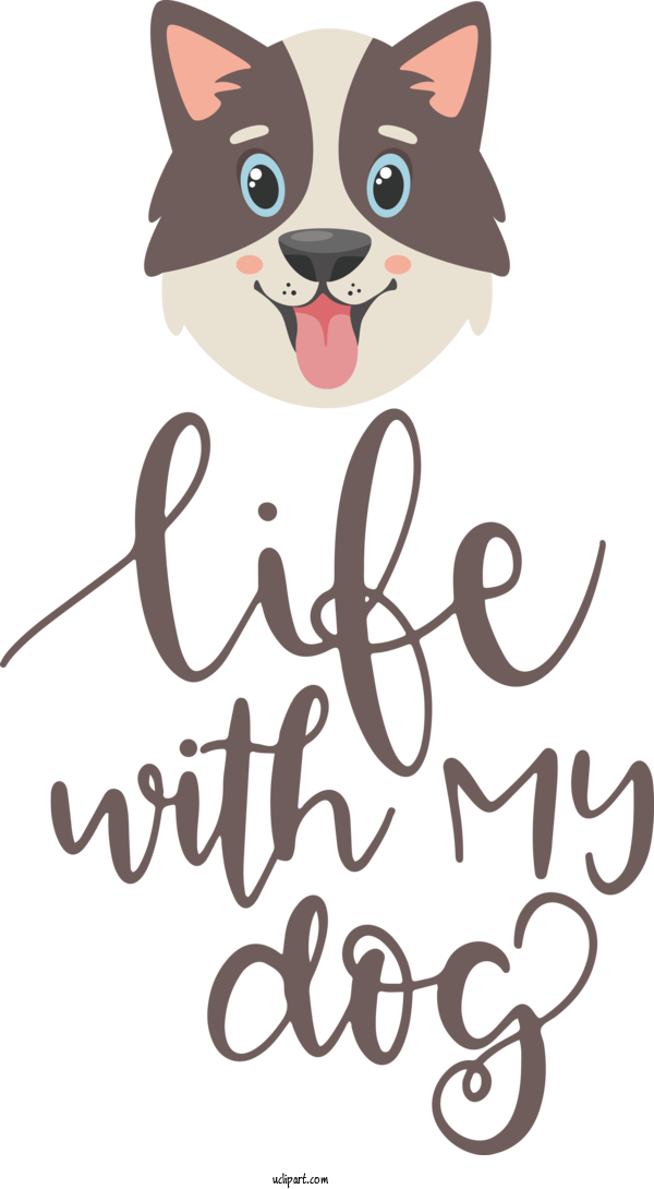 Free Holiday Cat Dog Whiskers For Life With My Dog Clipart Transparent Background
