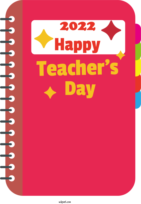 Free Holiday Line Font Notebook For Happy Teacher's Day Clipart Transparent Background