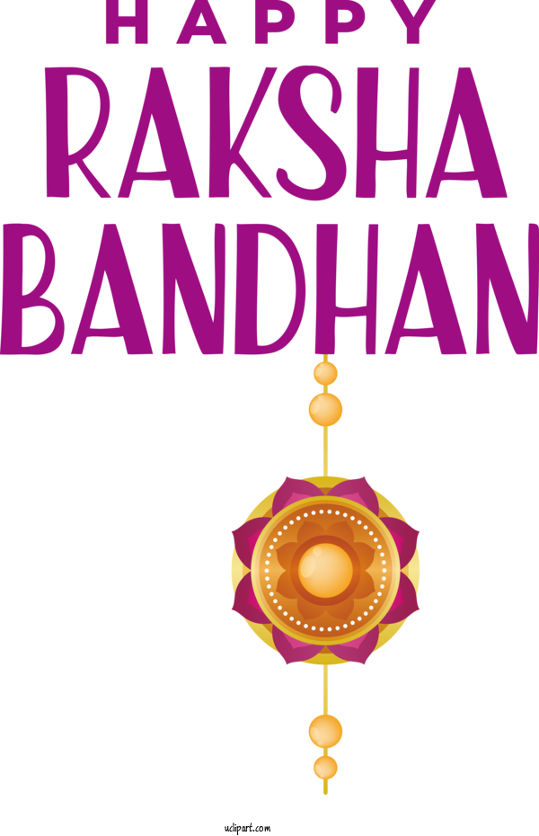 Free Raksha Bandhan Line Text Purple For Happy Raksha Bandhan Clipart Transparent Background
