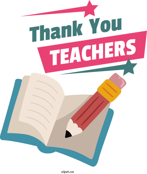 Free Holiday Design Diagram Paper For Thank You Teachers Clipart Transparent Background