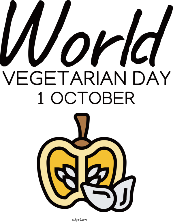 Free Holiday Logo Commodity Cartoon For World Vegetarian Day Clipart Transparent Background