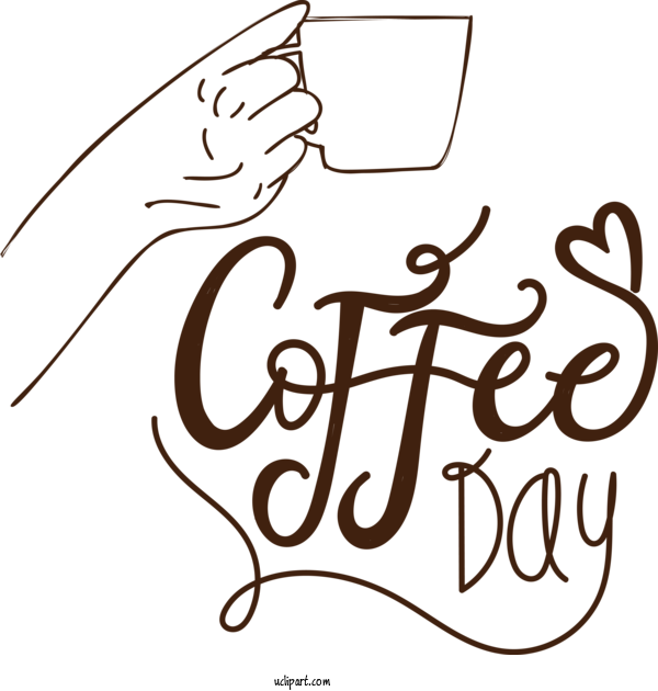 Free Holiday Line Art Line Design For Coffee Day Clipart Transparent Background