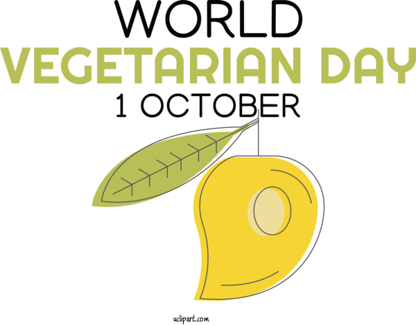 Free Holiday Design Leaf Diagram For World Vegetarian Day Clipart Transparent Background