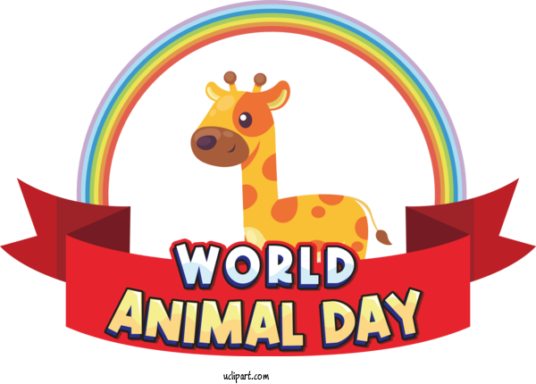 Free Holiday Logo Line Text For World Animal Day Clipart Transparent Background