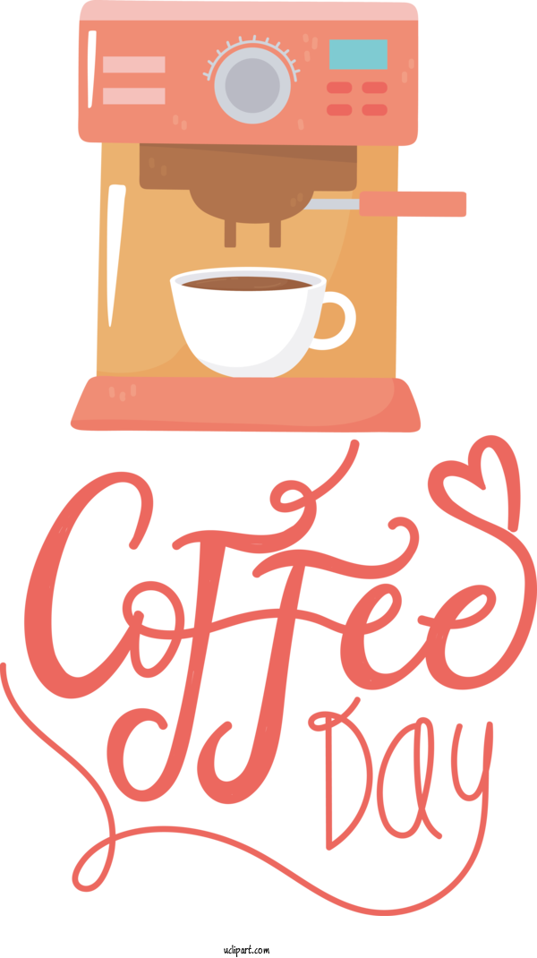Free Holiday Design Text Line For Coffee Day Clipart Transparent Background