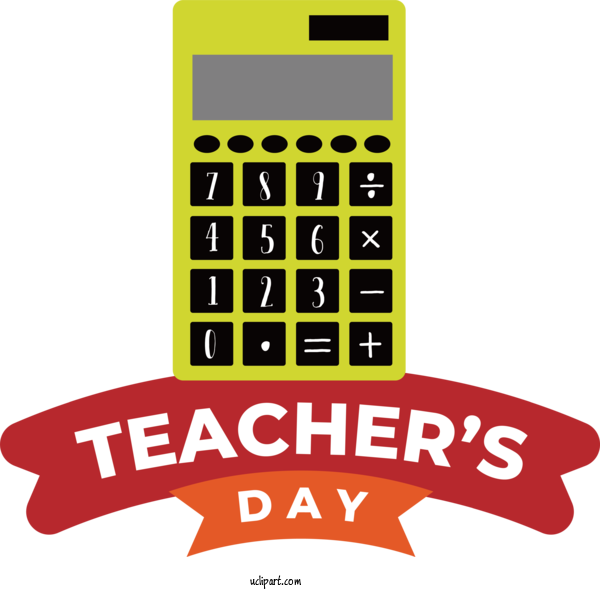 Free Holiday Logo Numeric Keypad Font For World Teacher's Day Clipart Transparent Background