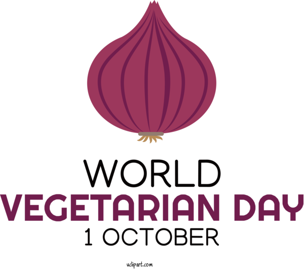 Free Holiday Logo Violet Font For World Vegetarian Day Clipart Transparent Background