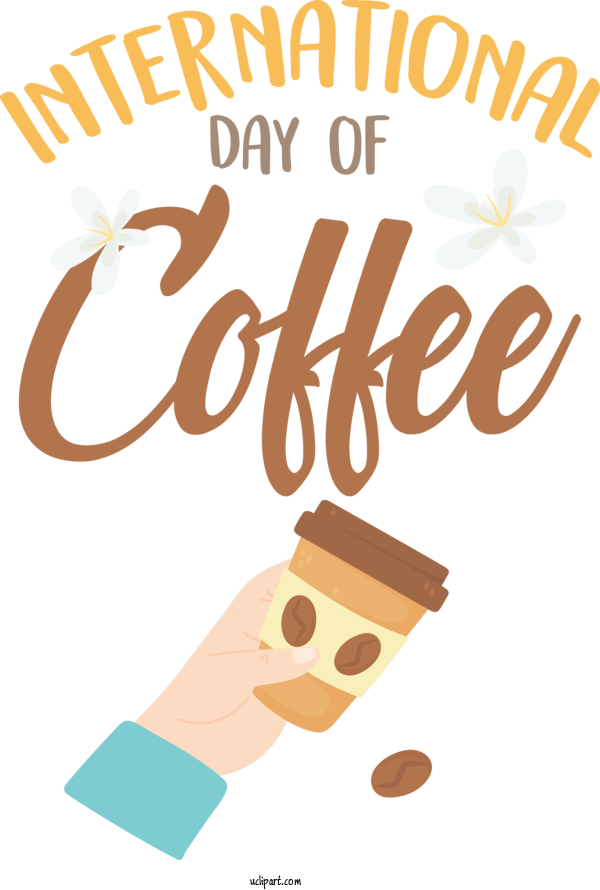 Free Holiday Logo Cartoon Line For Coffee Day Clipart Transparent Background