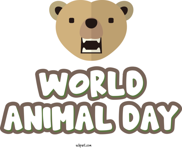 Free Holiday Bears Teddy Bear Logo For World Animal Day Clipart Transparent Background