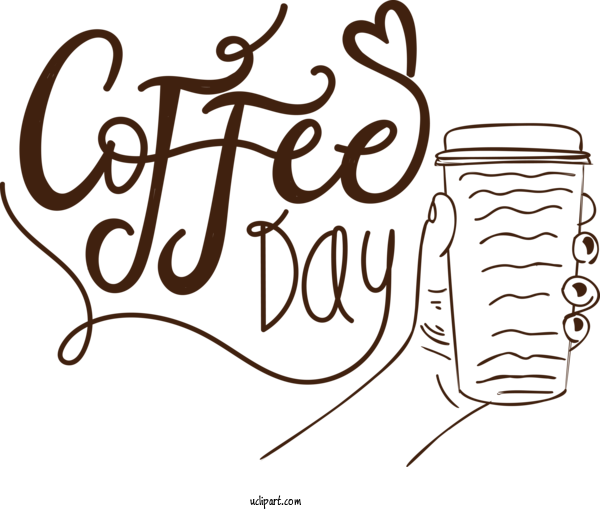 Free Holiday Line Art Line Logo For Coffee Day Clipart Transparent Background