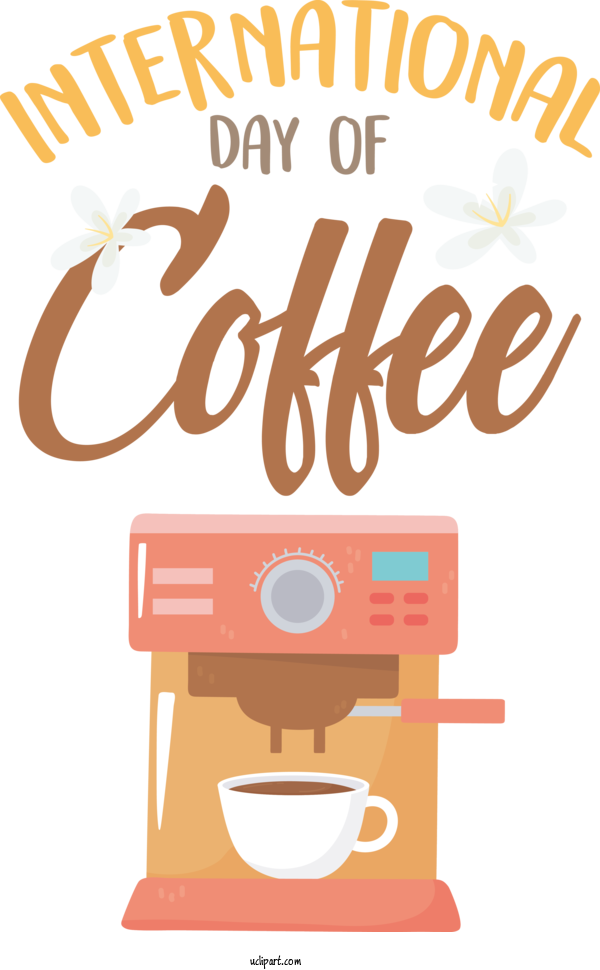 Free Holiday Logo Cartoon Design For Coffee Day Clipart Transparent Background