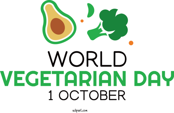 Free Holiday Logo Human Design For World Vegetarian Day Clipart Transparent Background