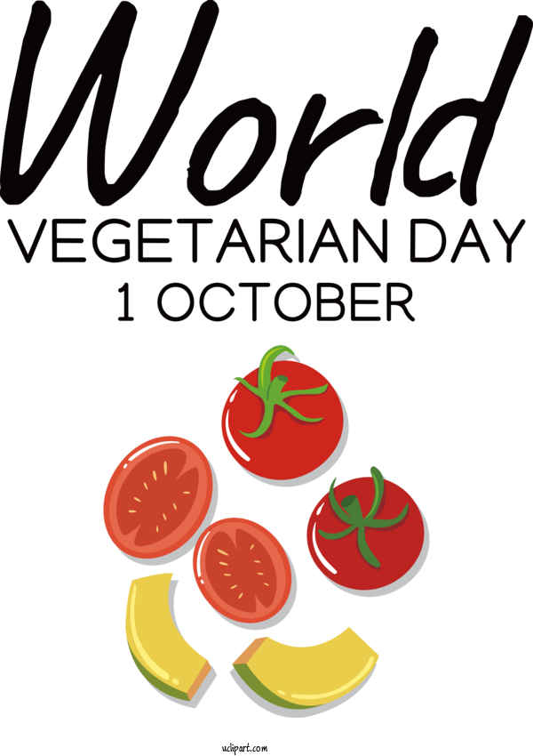 Free Holiday Logo Vegetable Superfood For World Vegetarian Day Clipart Transparent Background