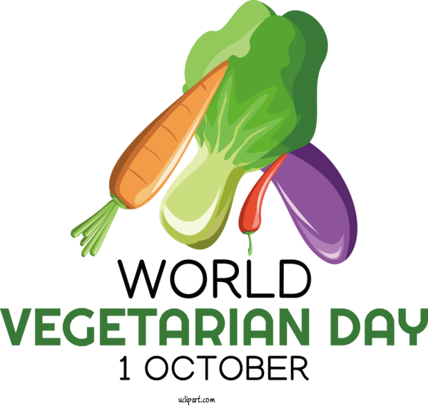 Free Holiday Design Logo Text For World Vegetarian Day Clipart Transparent Background