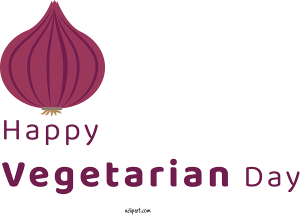 Free Holiday Logo Violet For World Vegetarian Day Clipart Transparent Background