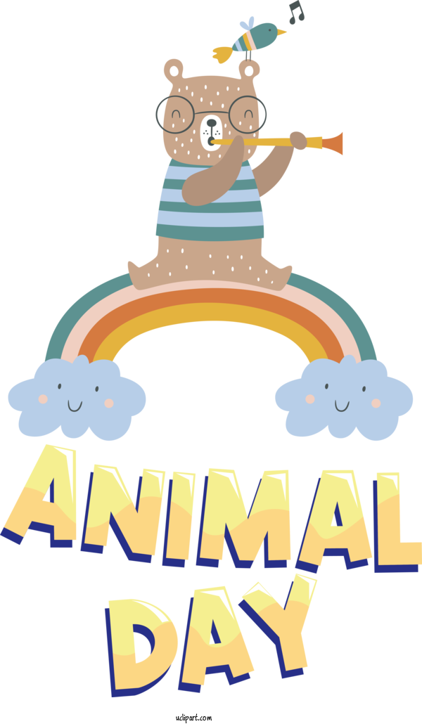 Free Holiday Birthday Cartoon Drawing For World Animal Day Clipart Transparent Background