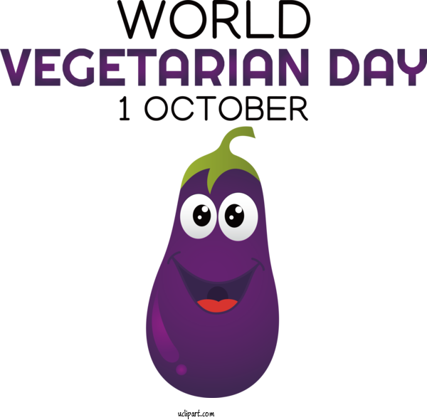 Free Holiday Cartoon Logo Text For World Vegetarian Day Clipart Transparent Background