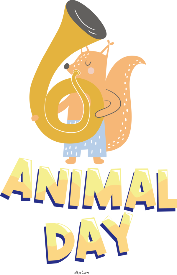 Free Holiday Logo Cartoon Design For World Animal Day Clipart Transparent Background