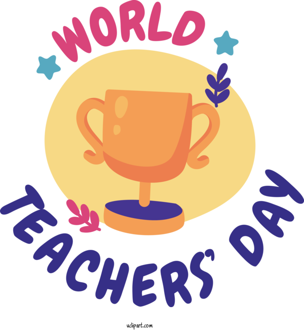Free Holiday Coffee Coffee Cup Logo For World Teacher's Day Clipart Transparent Background