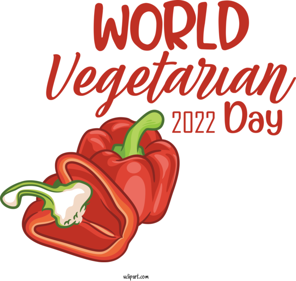 Free Holiday Chili Pepper Cayenne Pepper Capsicum For World Vegetarian Day Clipart Transparent Background