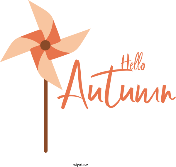 Free Fall Logo Design Line For Hello Autumn Clipart Transparent Background