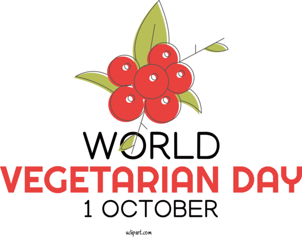 Free Holiday Flower Logo Design For World Vegetarian Day Clipart Transparent Background