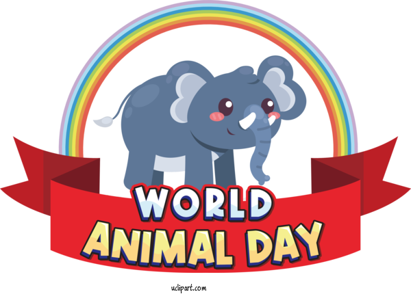 Free Holiday Design Logo Royalty Free For World Animal Day Clipart Transparent Background