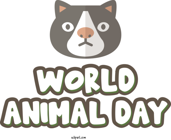 Free Holiday Cat Design Dog For World Animal Day Clipart Transparent Background