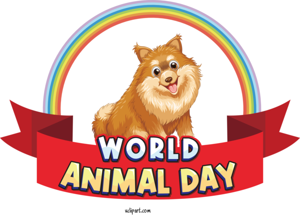 Free Holiday Pomeranian Poster Design For World Animal Day Clipart Transparent Background