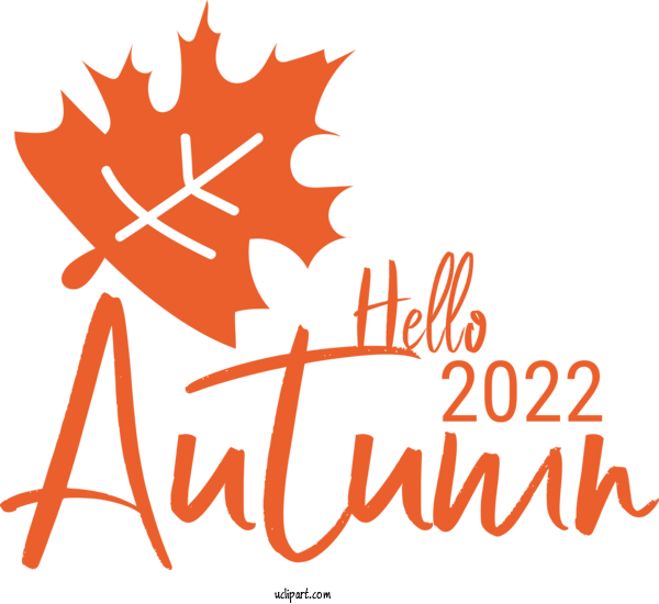 Free Fall Logo Leaf Design For Hello Autumn Clipart Transparent Background