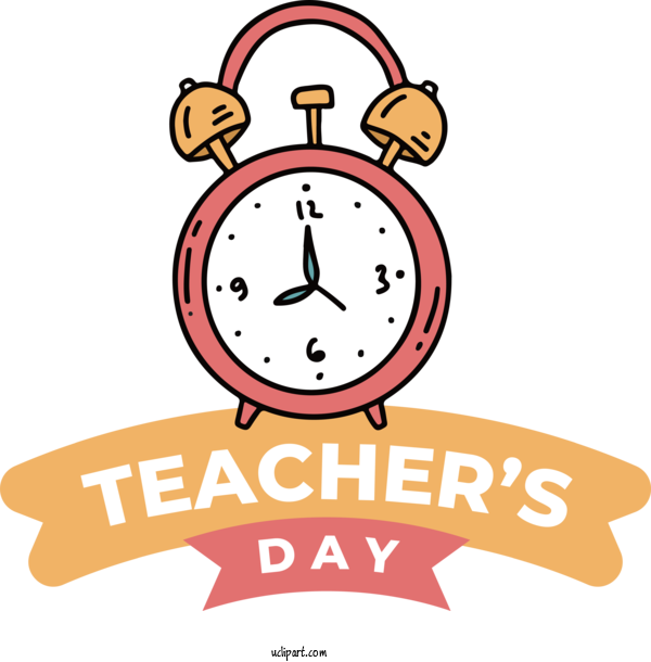 Free Holiday Logo Text Cartoon For World Teacher's Day Clipart Transparent Background
