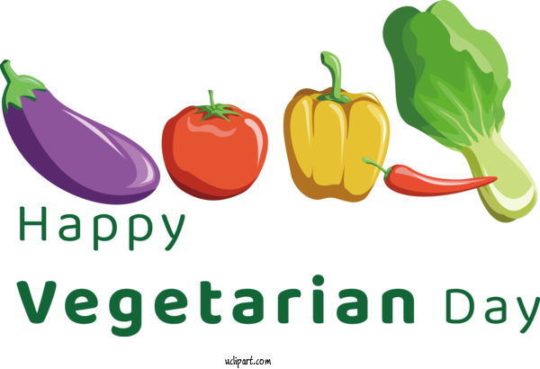 Free Holiday Logo Drawing Design For World Vegetarian Day Clipart Transparent Background